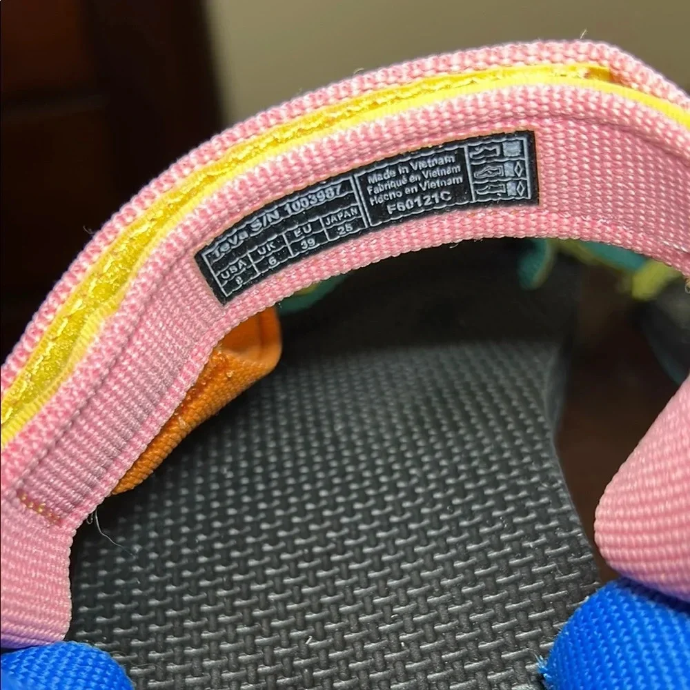 NWT Teva Original Universal Sandal SOLD OUT Multicolor Color Block - Picture 9 of 11